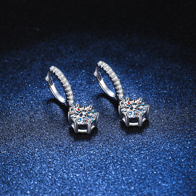 [LunaMar]CLASSIC 6-PRONG MOISSANITE DROP EARRINGS