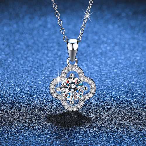 [LunaMar]CLASSIC CLOVER MOISSANITE PENDANT NECKLACE