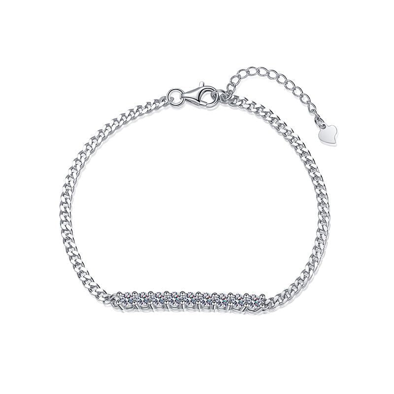 [LunaMar]SMILING CURVE MOISSANITE BRACELET