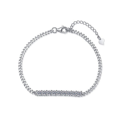 [LunaMar]SMILING CURVE MOISSANITE BRACELET