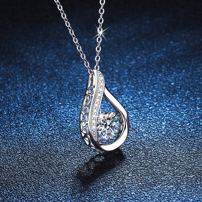 [LunaMar]DANCING WATER DROP MOISSANITE NECKLACE