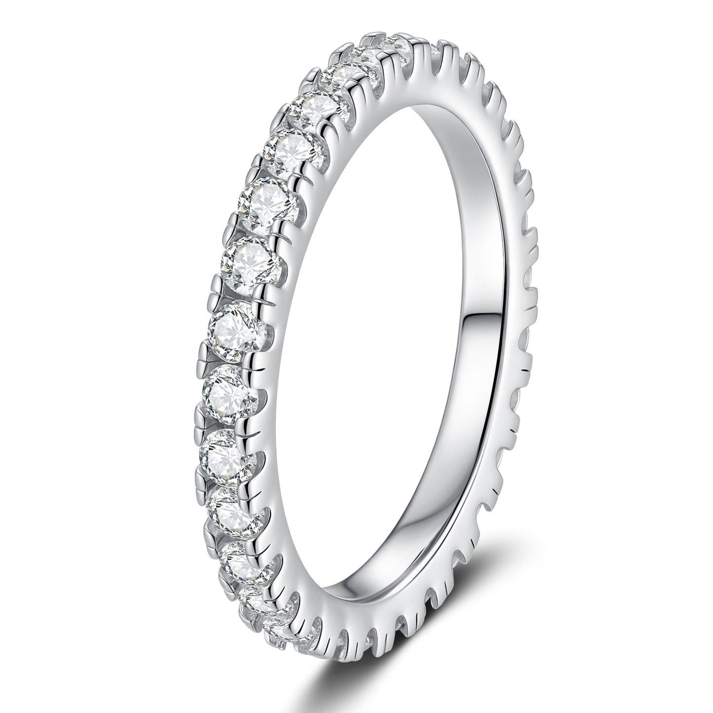 [LunaMar]DAINTY 0.87CT FULL ETERNITY MOISSANITE RING