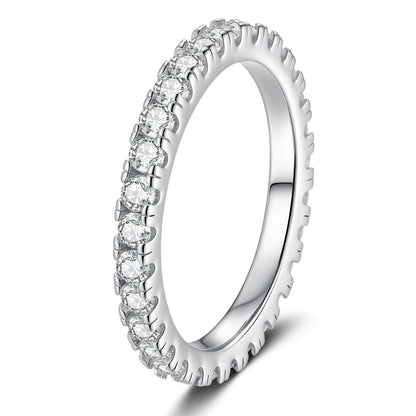[LunaMar]DAINTY 0.87CT FULL ETERNITY MOISSANITE RING