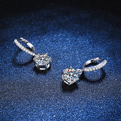 [LunaMar]CLASSIC 6-PRONG MOISSANITE DROP EARRINGS