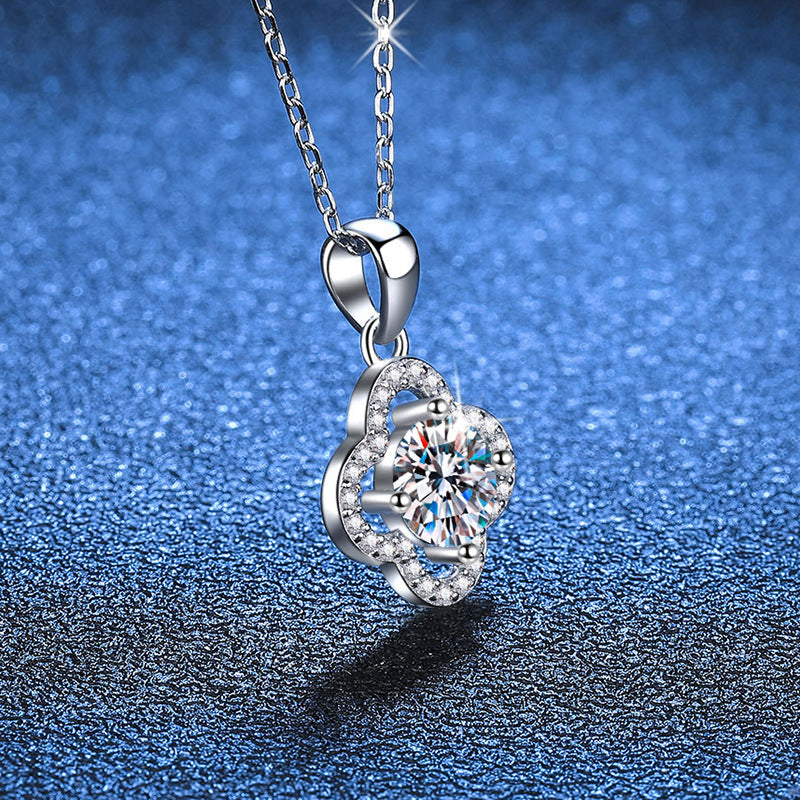 [LunaMar]CLASSIC CLOVER MOISSANITE PENDANT NECKLACE