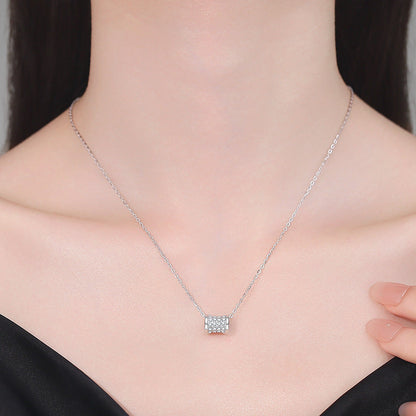 [LunaMar]FULL-PAVE "HOURGLASS" MOISSANITE NECKLACE