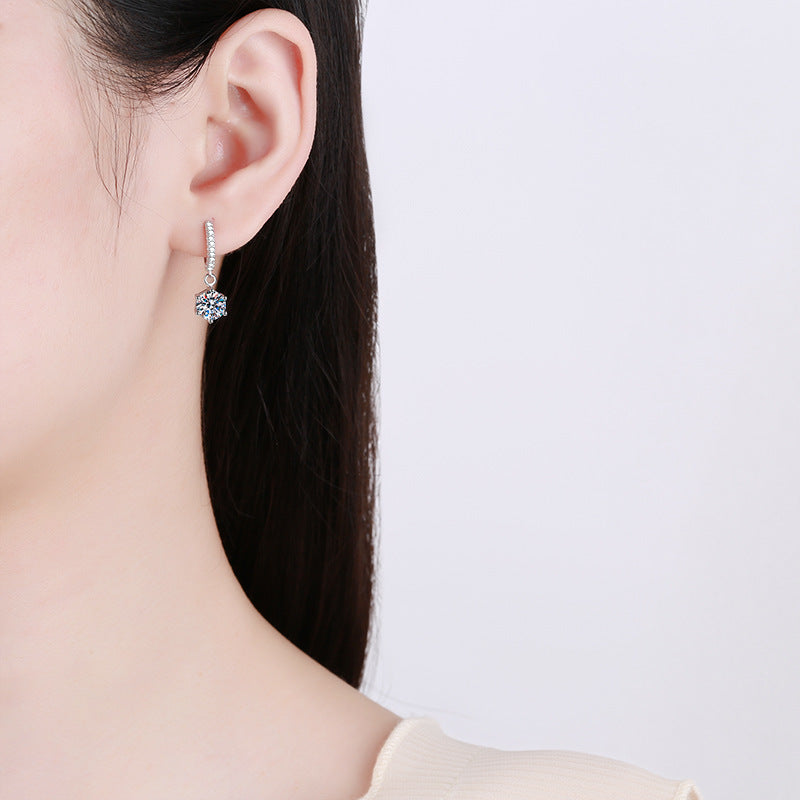 [LunaMar]CLASSIC 6-PRONG MOISSANITE DROP EARRINGS