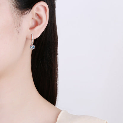 [LunaMar]CLASSIC 6-PRONG MOISSANITE DROP EARRINGS