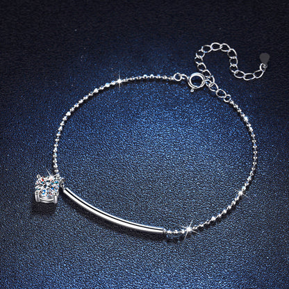 [LunaMar]ELEGANT HALF-MOON CURVE MOISSANITE BRACELET
