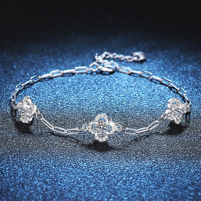 [LunaMar]TRIPLE-CLOVER MOISSANITE BRACELET