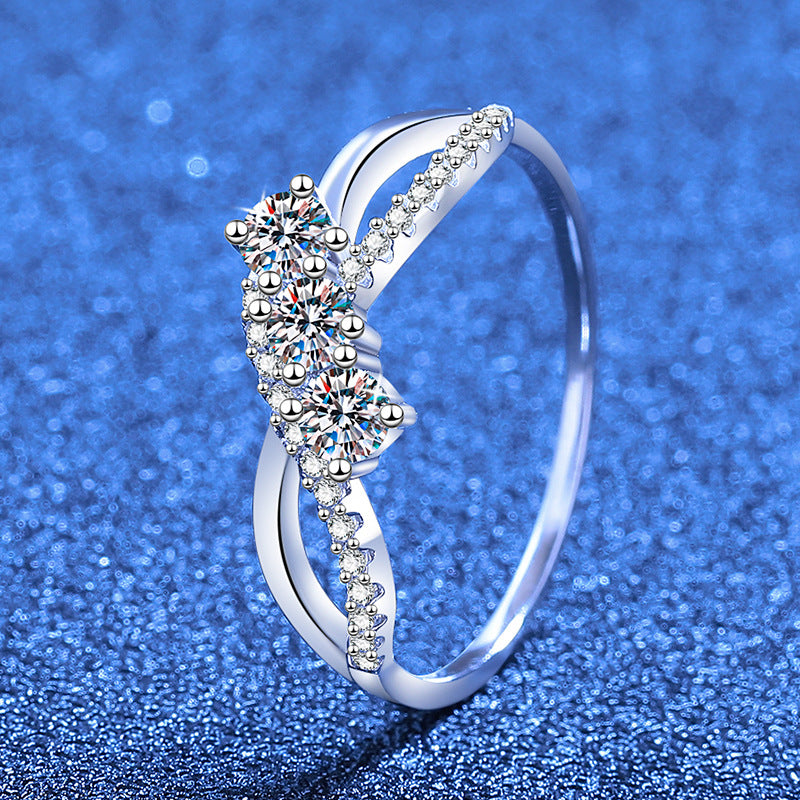 [LunaMar]INTERTWINING LOVE MOISSANITE RING