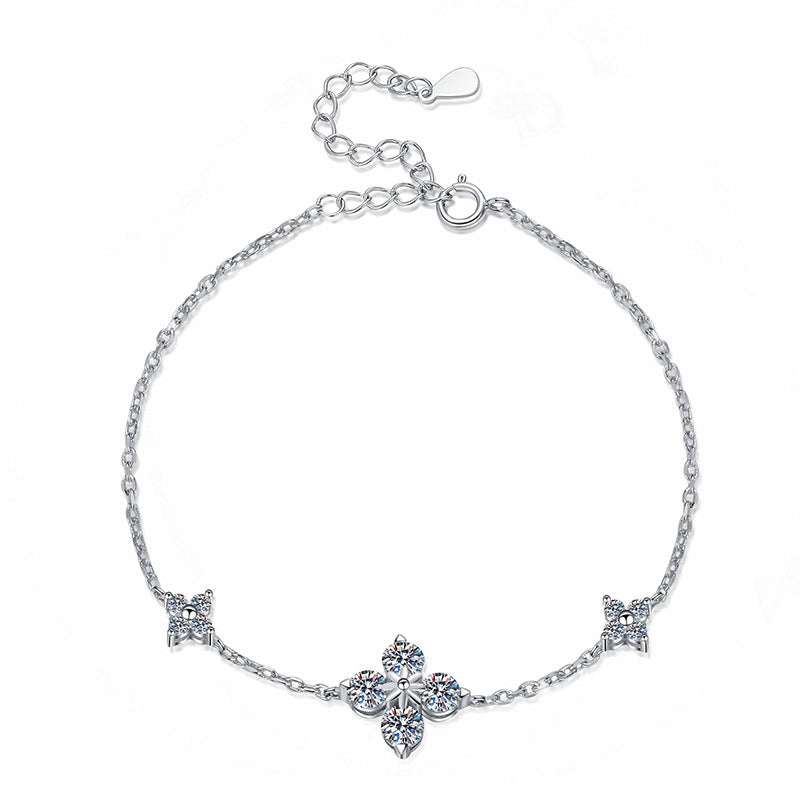 [LunaMar]CLOVER LUCKY CHARM MOISSANITE BRACELET