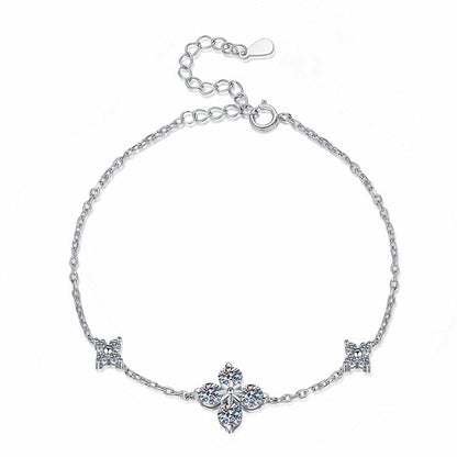 [LunaMar]CLOVER LUCKY CHARM MOISSANITE BRACELET