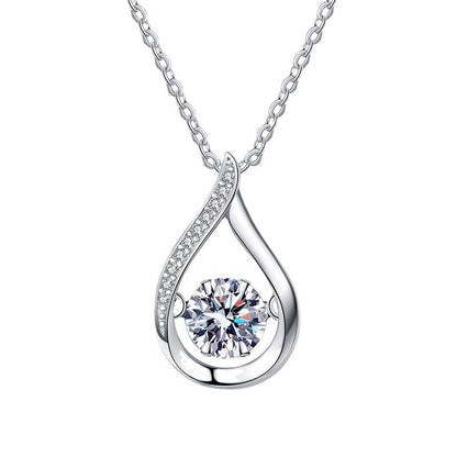 [LunaMar]DANCING WATER DROP MOISSANITE NECKLACE