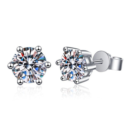 [LunaMar]SIX-PRONG MOISSANITE EARRINGS