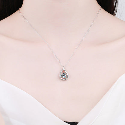 [LunaMar]DANCING WATER DROP MOISSANITE NECKLACE