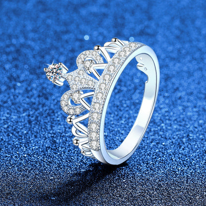 [LunaMar]DREAMY CROWN MOISSANITE RING - 1.2CT ELEGANT PRINCESS STYLE