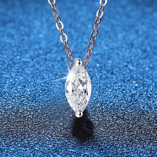[LunaMar]SOPHISTICATED MARQUISE-CUT MOISSANITE PENDANT NECKLACE