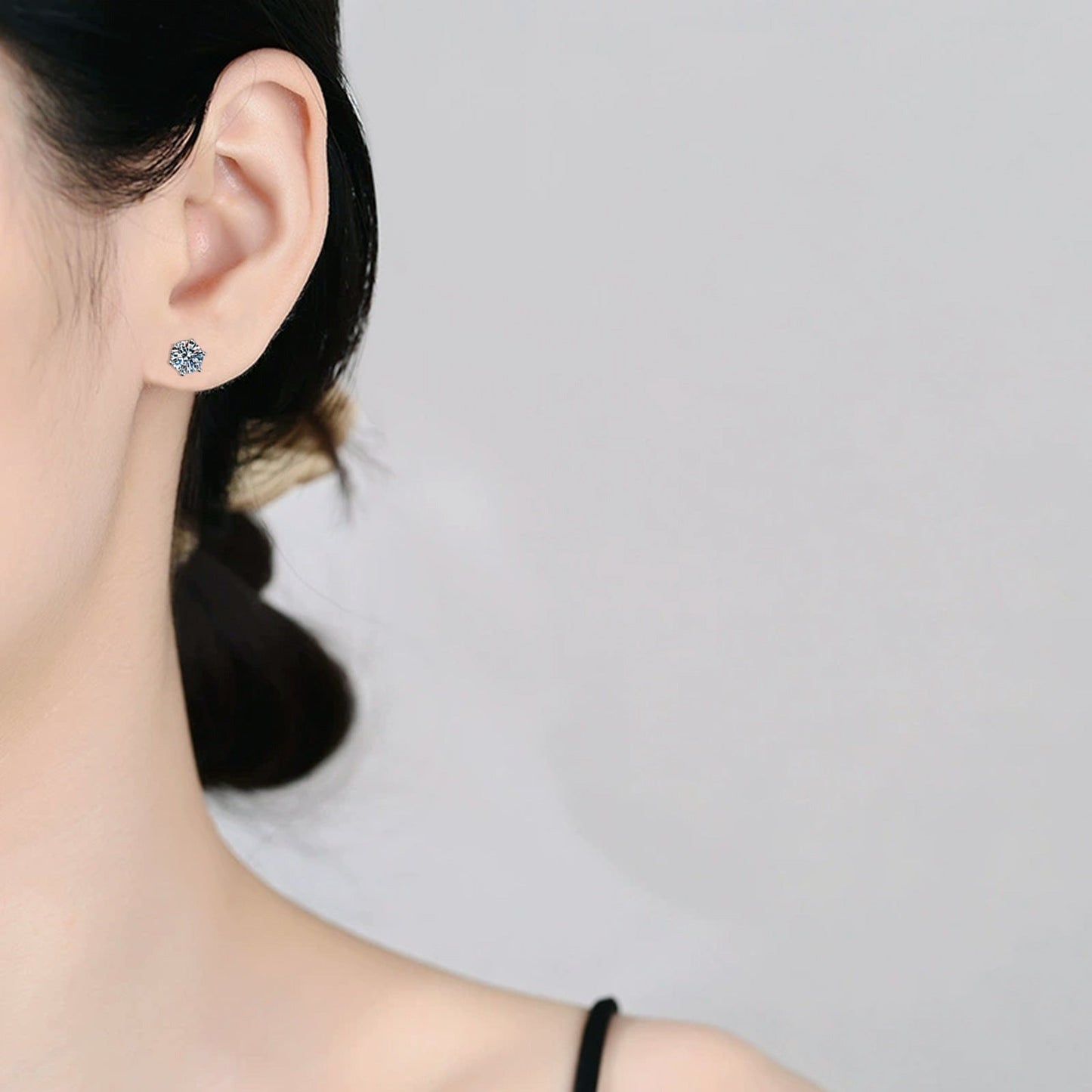 [LunaMar]SIX-PRONG MOISSANITE EARRINGS