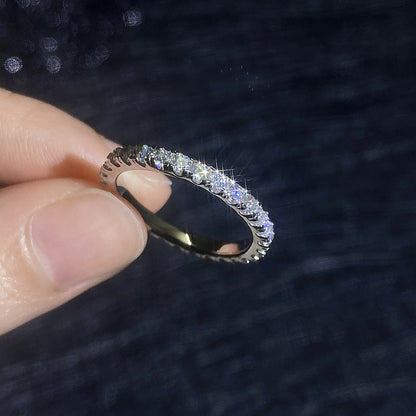 [LunaMar]DAINTY 0.87CT FULL ETERNITY MOISSANITE RING