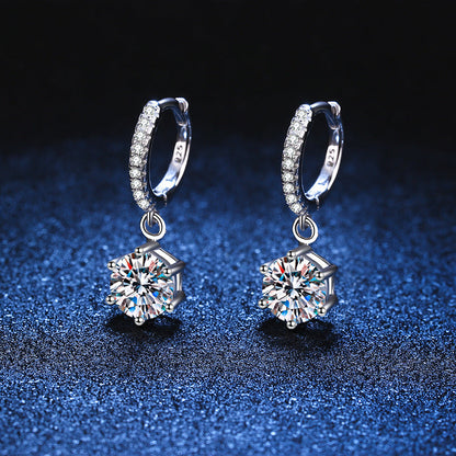 [LunaMar]CLASSIC 6-PRONG MOISSANITE DROP EARRINGS