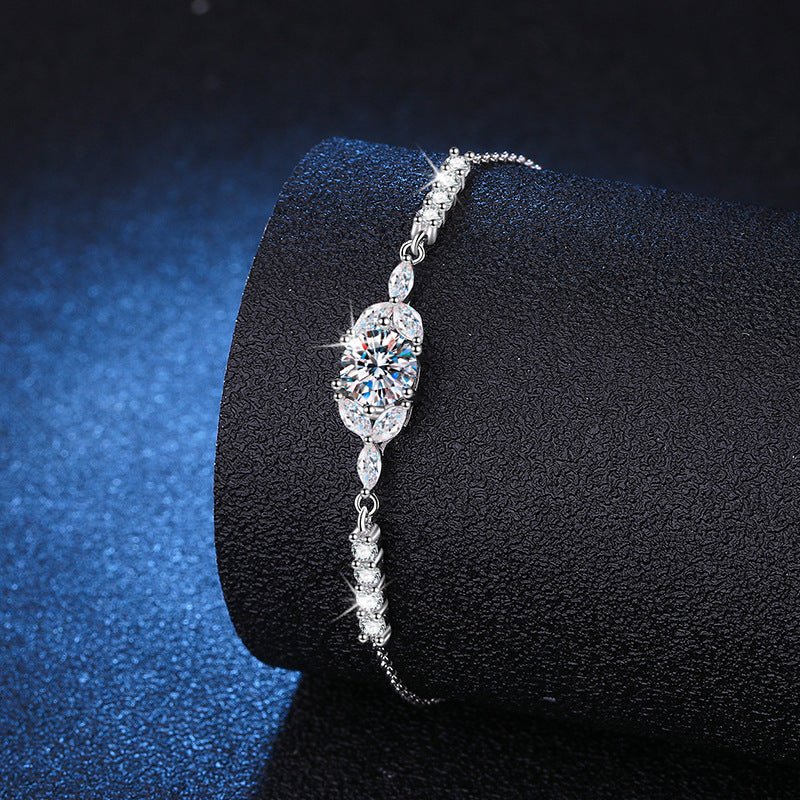 [LunaMar]BLOOMING STAR-FLOWER MOISSANITE BRACELET