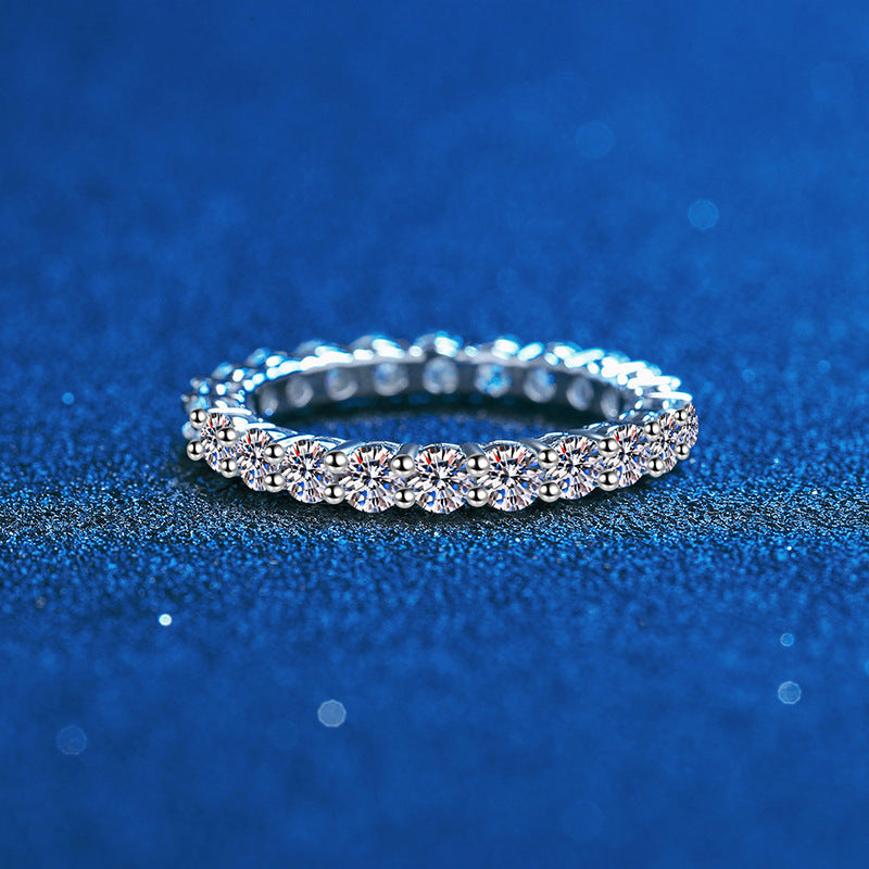 [LunaMar]LUXURIOUS 2.2 CARAT FULL ETERNITY MOISSANITE RING