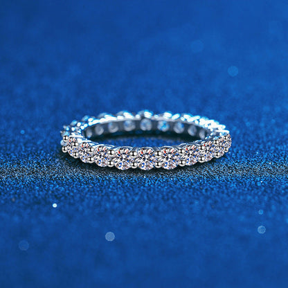 [LunaMar]LUXURIOUS 2.2 CARAT FULL ETERNITY MOISSANITE RING