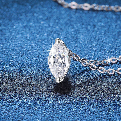 [LunaMar]SOPHISTICATED MARQUISE-CUT MOISSANITE PENDANT NECKLACE