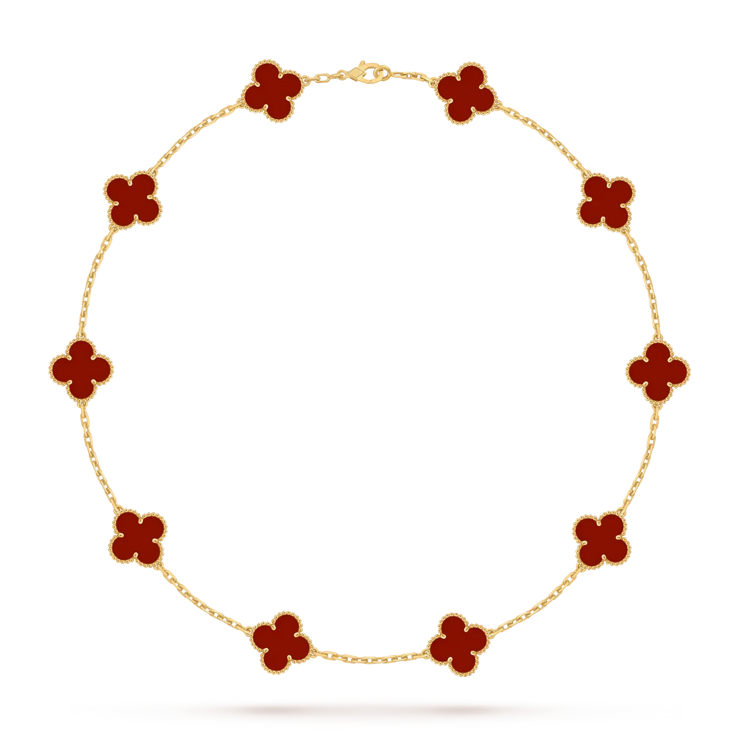 [LunaMar]CLASSIC LUCKY 10-MOTIF CLOVER NECKLACE GOLD COLLECTION