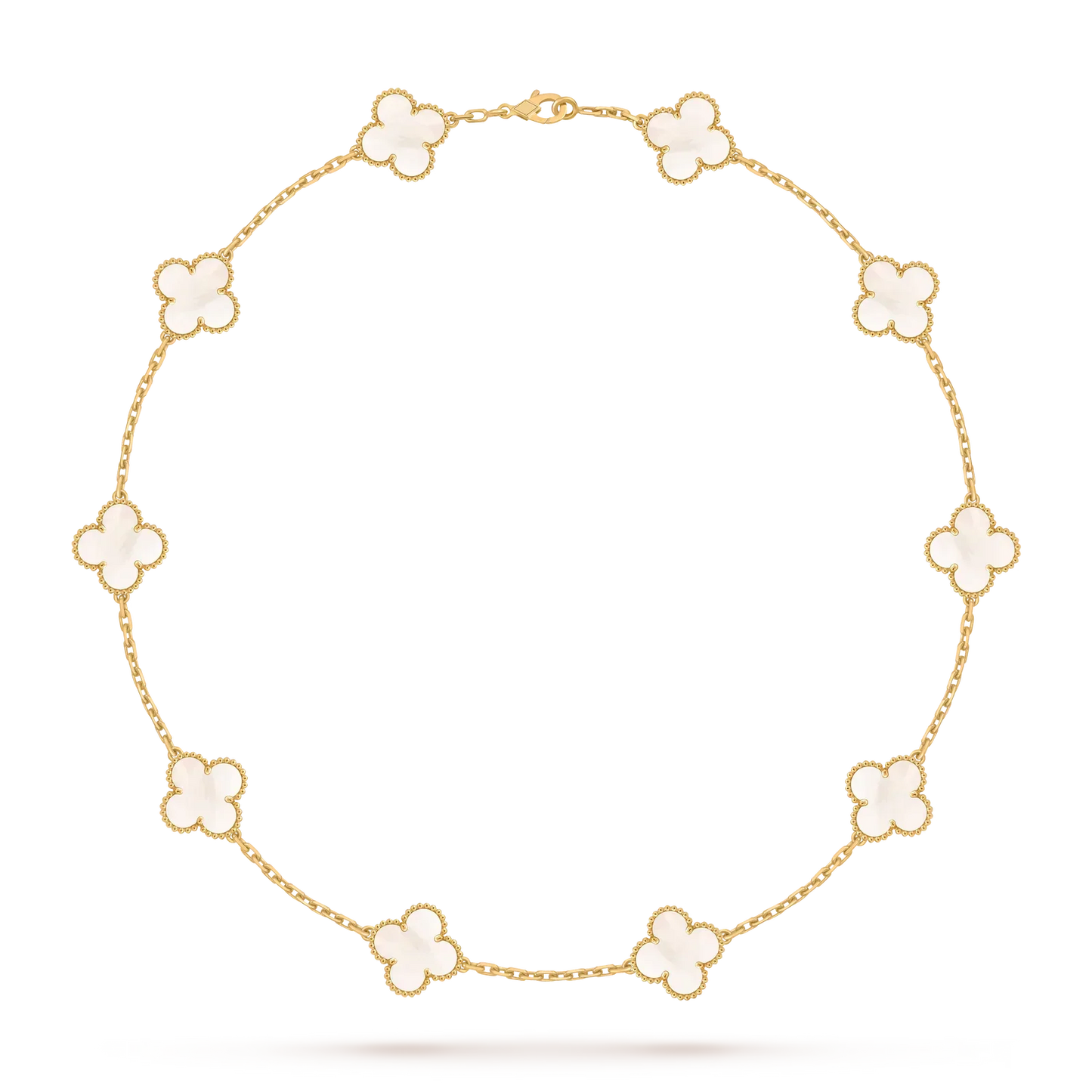 [LunaMar]CLASSIC LUCKY 10-MOTIF CLOVER NECKLACE GOLD COLLECTION