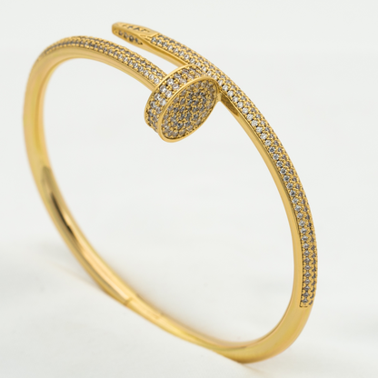 [LunaMar]JUSTE UN CLOU 3.5MM FULL PAVÉ NAIL BANGLE