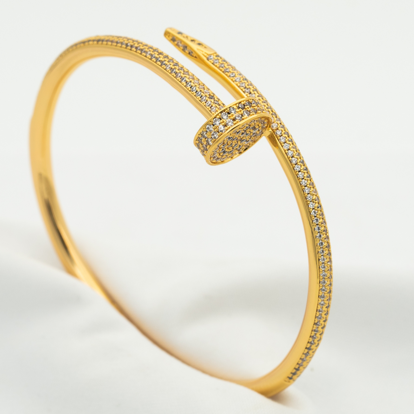 [LunaMar]JUSTE UN CLOU 3.5MM FULL PAVÉ NAIL BANGLE