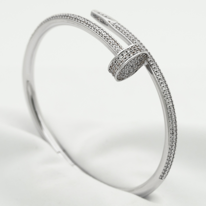 [LunaMar]JUSTE UN CLOU 3.5MM FULL PAVÉ NAIL BANGLE