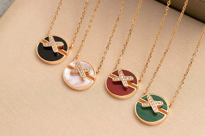 [LunaMar]JEUX DE ROSE GOLD DIAMOND NECKLACE