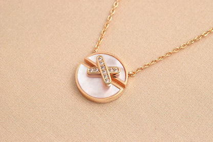 [LunaMar]JEUX DE ROSE GOLD DIAMOND NECKLACE
