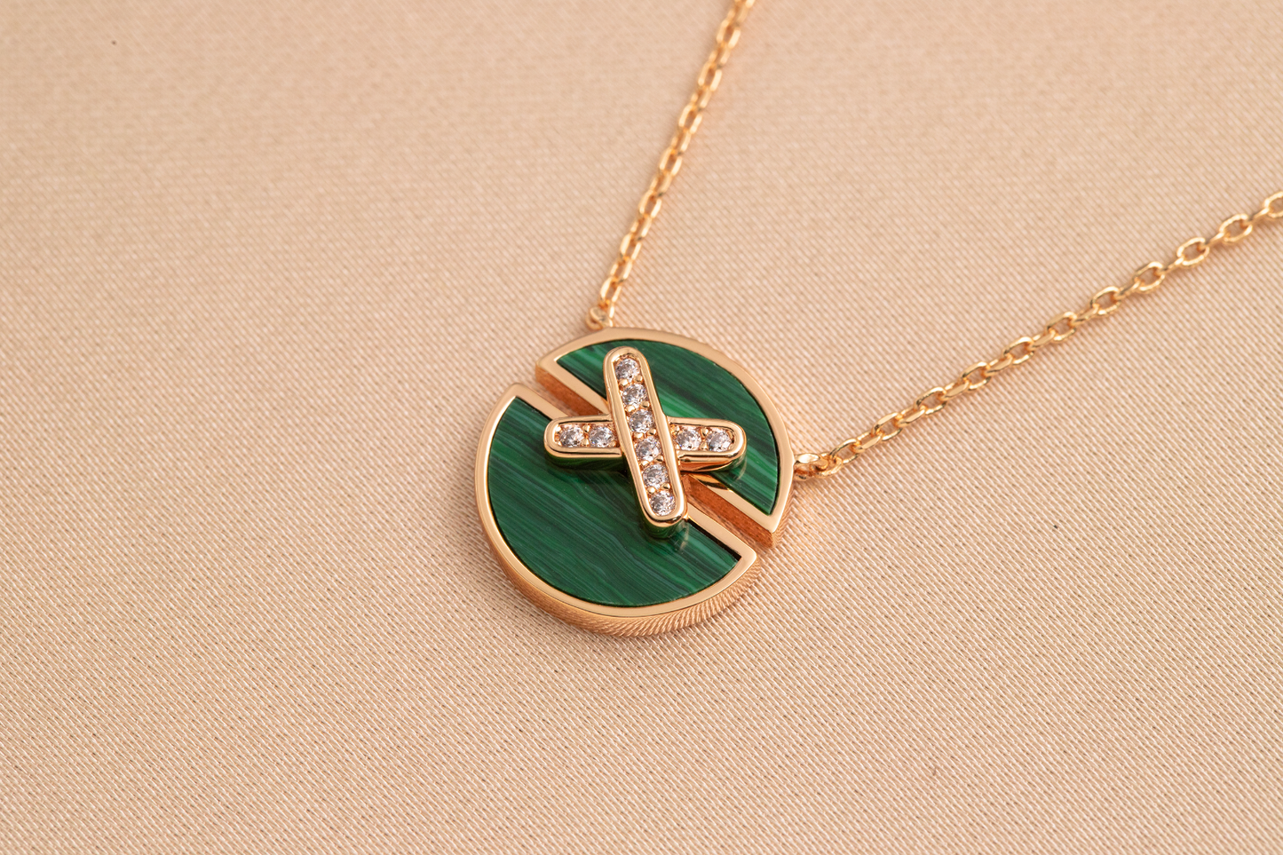 [LunaMar]JEUX DE ROSE GOLD DIAMOND NECKLACE