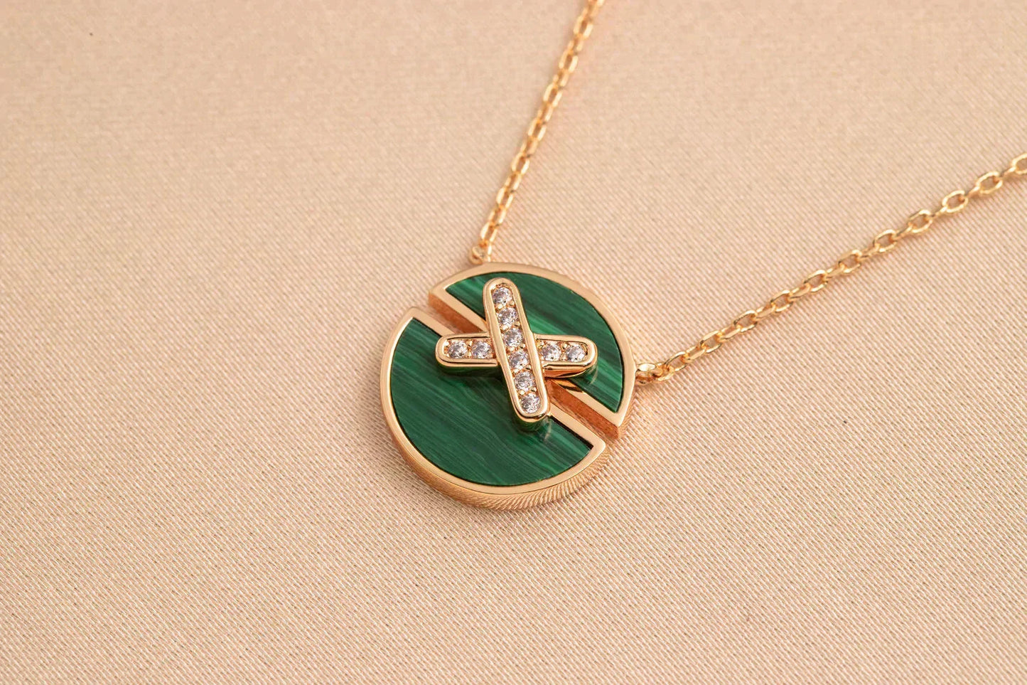 [LunaMar]JEUX DE ROSE GOLD DIAMOND NECKLACE