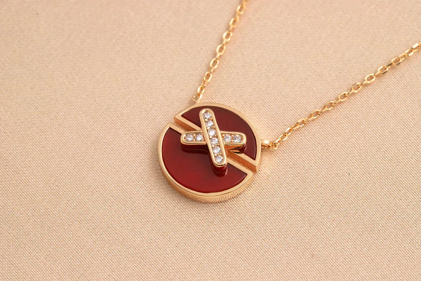 [LunaMar]JEUX DE ROSE GOLD DIAMOND NECKLACE