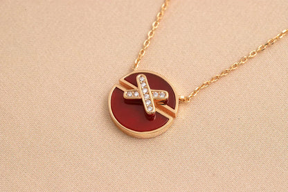 [LunaMar]JEUX DE ROSE GOLD DIAMOND NECKLACE