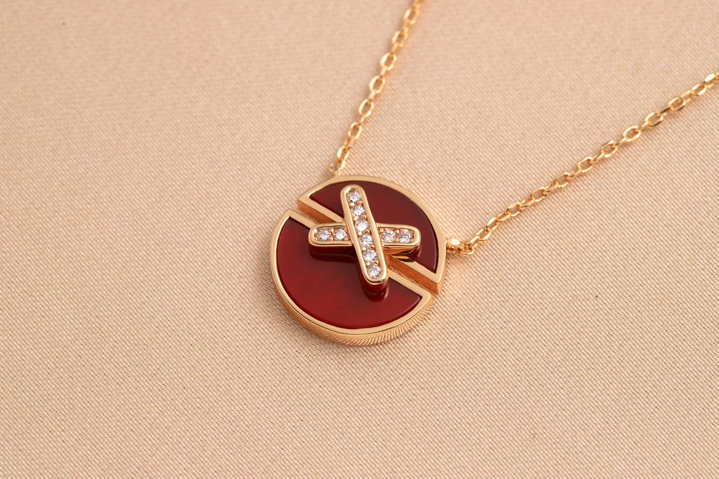 [LunaMar]JEUX DE ROSE GOLD DIAMOND NECKLACE