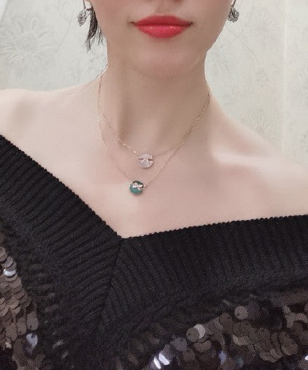 [LunaMar]JEUX DE ROSE GOLD DIAMOND NECKLACE