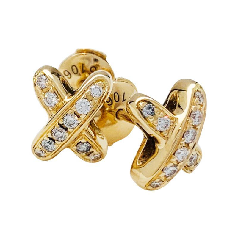 [LunaMar]JEUX DE GOLD DIAMOND EARRINGS