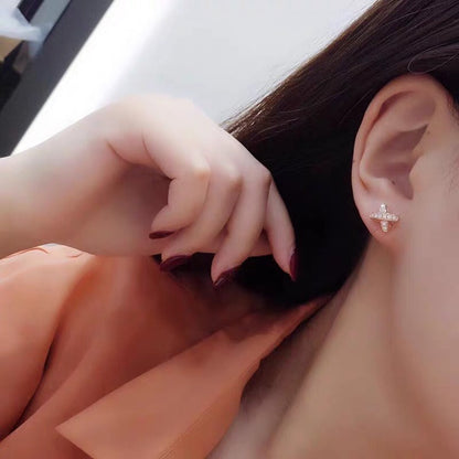 [LunaMar]JEUX DE GOLD DIAMOND EARRINGS