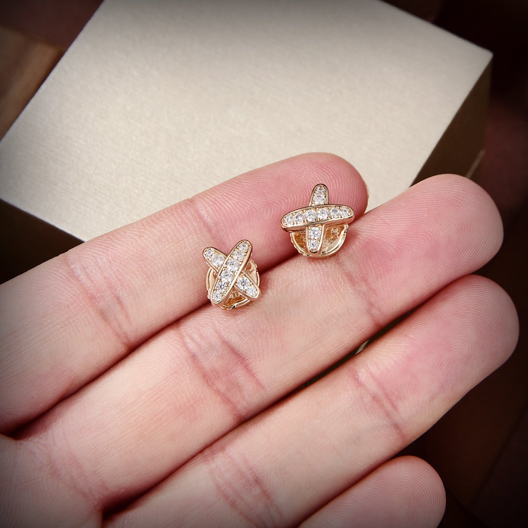 [LunaMar]JEUX DE GOLD DIAMOND EARRINGS
