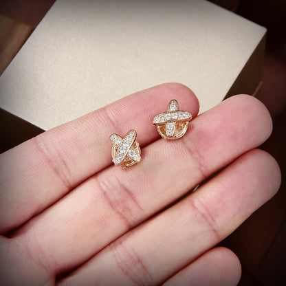 [LunaMar]JEUX DE GOLD DIAMOND EARRINGS