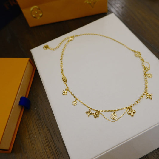 [LunaMar]BLOOMING SUPPLE NECKLACE BRASS