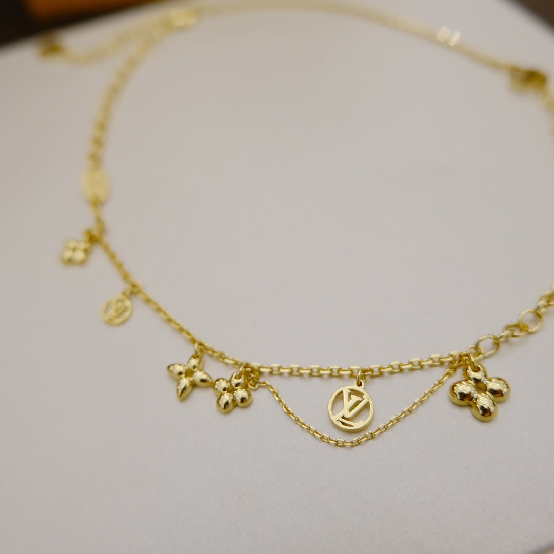 [LunaMar]BLOOMING SUPPLE NECKLACE BRASS