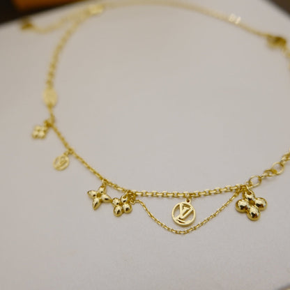 [LunaMar]BLOOMING SUPPLE NECKLACE BRASS