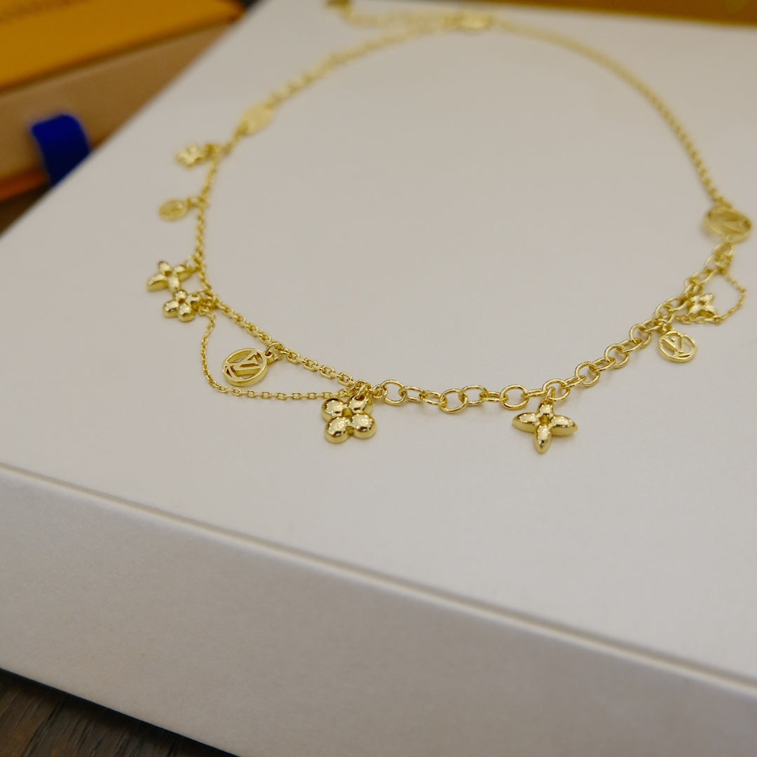 [LunaMar]BLOOMING SUPPLE NECKLACE BRASS